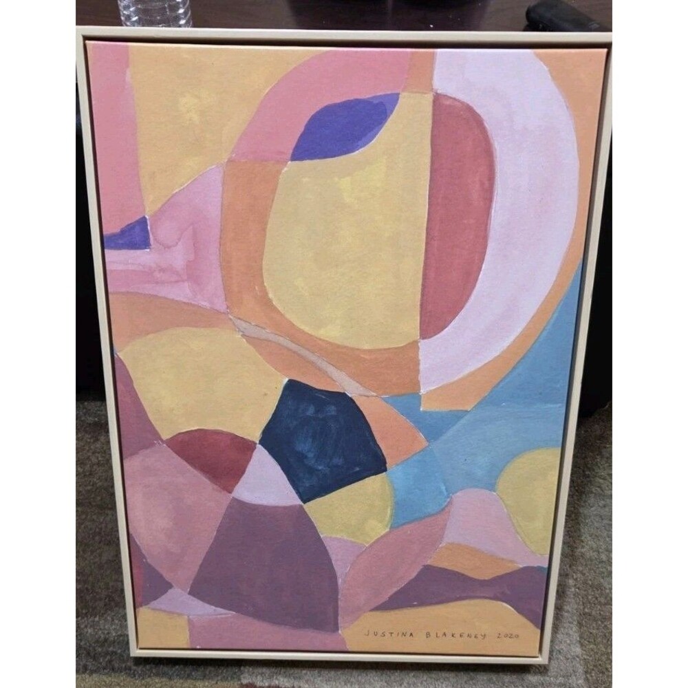 Justina Blakeney Modern Abstract Geometric Art Print Wall Hanging Pink Blue